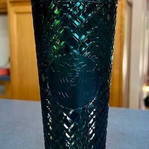 Starbucks Deep Teal Textured Tumbler 24 oz w/straw